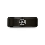 men's wedding band present – black tungsten bench vise wedding band