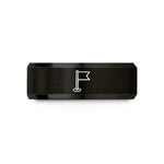 unique presents for husband – black tungsten waypoint flag wedding band