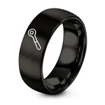 Gift Anniversary for Man – black tungsten ratchet ring