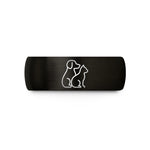 unique rings for him – black tungsten dog cat silhouette wedding band