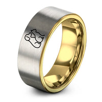 swatch color sample for Dog Cat Silhouette ring style 14