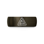 meaningful anniversary presents ideas – gunmetal & black tungsten penrose triangle wedding band