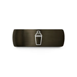 engraved rings for couples – gunmetal & black tungsten cocktail shaker wedding band