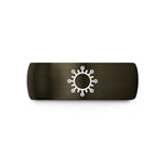tungsten ring for men – gunmetal & blue tungsten virus wedding band