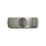 unique wedding band ideas – blue & silver tungsten mars wedding band