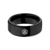 special presents for partners – black tungsten dara knot wedding band