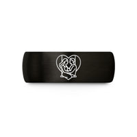 special present for duos – black tungsten lovers swing wedding band