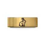 anniversary presents for pairs – gold tungsten rabbit silhouette wedding band