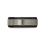 personalized presents for couples – black & gray tungsten seam ripper wedding band