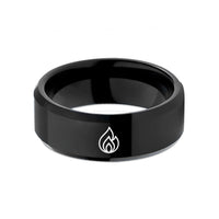 special present for wife – black tungsten flame wedding band