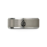unique presents for her – gray tungsten flame wedding band