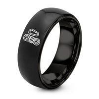 Gift Anniversary Ideas for Her – black tungsten paracord bundle carabiner ring
