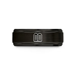 personalized rings for women – black & rose gold tungsten ten commandments tablets wedding band