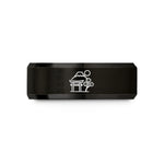 unique rings for men – black tungsten japan wedding band