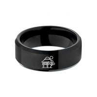 matching wedding rings men – black tungsten japan wedding band
