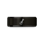 tungsten ring for men – black tungsten ukulele wedding band