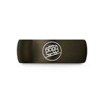 personalized boyfriend presents – gunmetal & black tungsten funicular car wedding band
