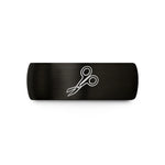 personalized presents for couples – black & gold tungsten trauma shears wedding band