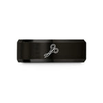 unique presents for boyfriend – black & gold tungsten trauma shears wedding band