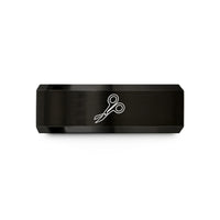 unique presents for boyfriend – black & gold tungsten trauma shears wedding band