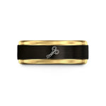 best anniversary presents men – black & gold tungsten trauma shears wedding band