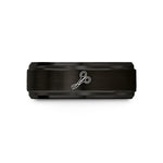 best anniversary presents men – black tungsten trauma shears wedding band