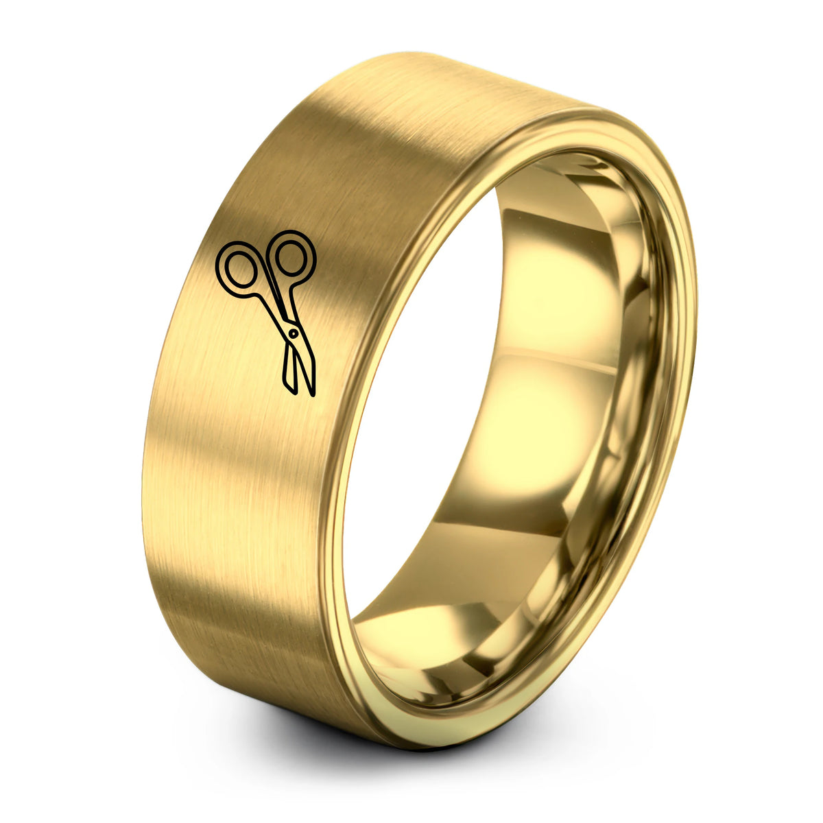 Gift Anniversarys for Boyfriend – gold tungsten trauma shears ring