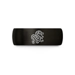 anniversary presents for her – black tungsten chinese long dragon wedding band