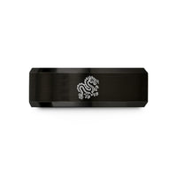 unique couples present ideas – black tungsten chinese long dragon wedding band