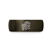 best couples rings present – gunmetal & black tungsten chinese long dragon wedding band
