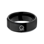 unique present for couples – black tungsten bass mallet wedding band