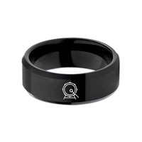 unique present for couples – black tungsten bass mallet wedding band