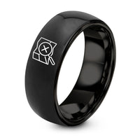 Gift Anniversarys for Couple Rings – black tungsten magnifying map ring