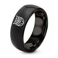 Gift Anniversarys for Couple Rings – black tungsten owl ring