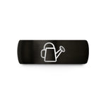 couples matching wedding bands – black tungsten watering can wedding band