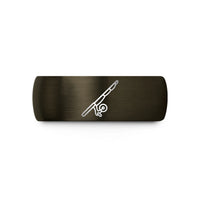 romantic presents for her – gunmetal & black tungsten trolling rod reel wedding band