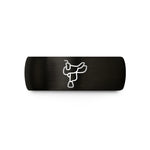romantic present for spouse – black tungsten western saddle wedding band