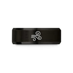 unique presents for couples – black & rose gold tungsten wind swirls wedding band