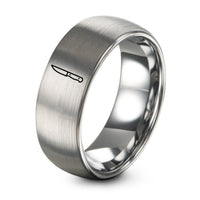 Gift Anniversarys for Couples – grey tungsten carving knife ring