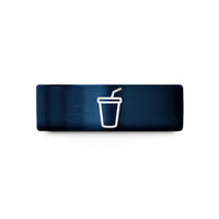 couples matching rings set – blue tungsten soda cup straw wedding band