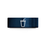 personalized rings for couples – gold & blue tungsten soda cup straw wedding band