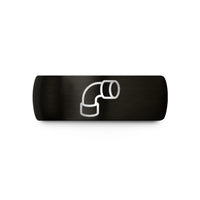unique presents for couples – black tungsten steel pipe wedding band