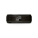 unique presents for couples – black tungsten steel pipe wedding band