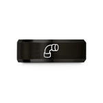 personalized rings for couples – black tungsten steel pipe wedding band