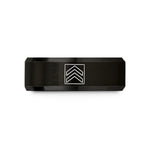wedding bands for pairs – black tungsten hazard chevron stripes wedding band