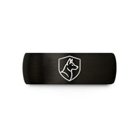 unique wedding bands present – black & gold tungsten working dog wedding band