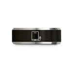 personalized presents for couples – black & gray tungsten external hard drive wedding band