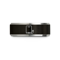personalized presents for couples – black & gray tungsten external hard drive wedding band