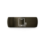 custom band for couples – gunmetal & black tungsten external hard drive wedding band