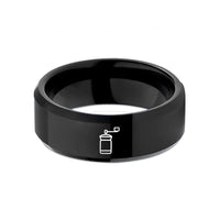 unique presents for couples – black tungsten hand coffee grinder wedding band